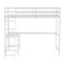 Emma and Oliver Ridley Twin Wood Loft Bed Frame with Protective Guardrails and Integrated Desk and Ladder for Use with Any 6-8" Thick Mattress